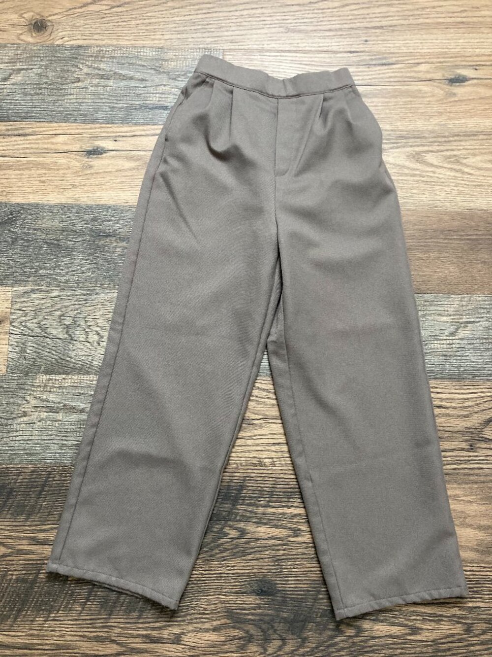 Samansa Mos2 Blue Women’s Sz S Brown High Rise Wide Leg Pleated Pants Japan
